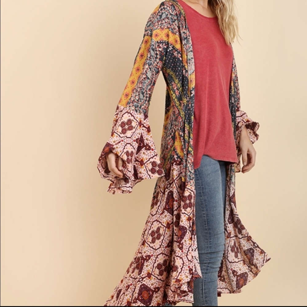 Boho hippie kimono duster